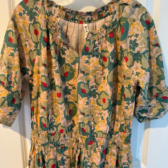 Mirth Vienna Drawstring Waist Dress Rose Bloom | L - Picture 5 of 9